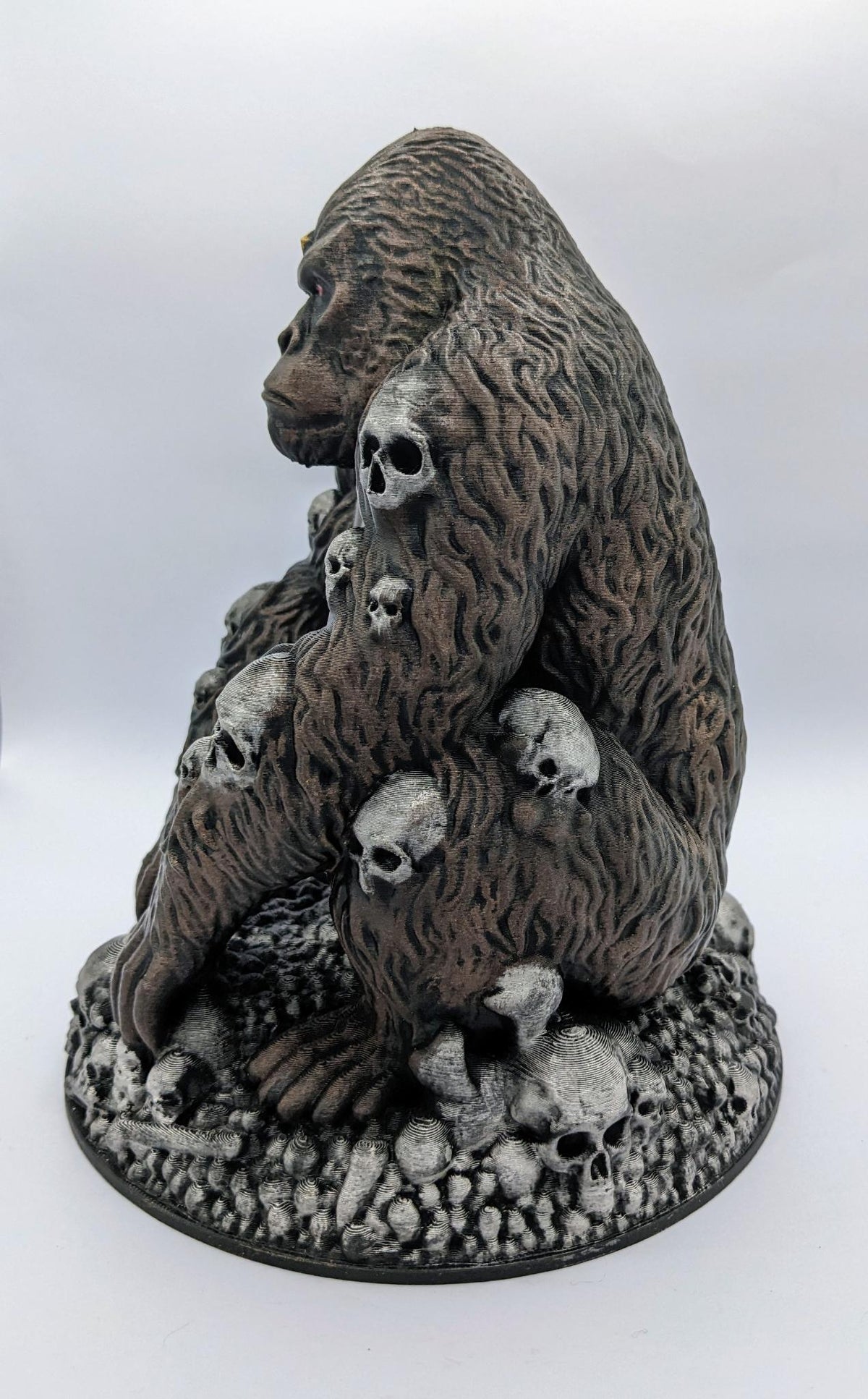 Necro Gorilla Dark Throne, hand-finished by Tonya Taylor, left view