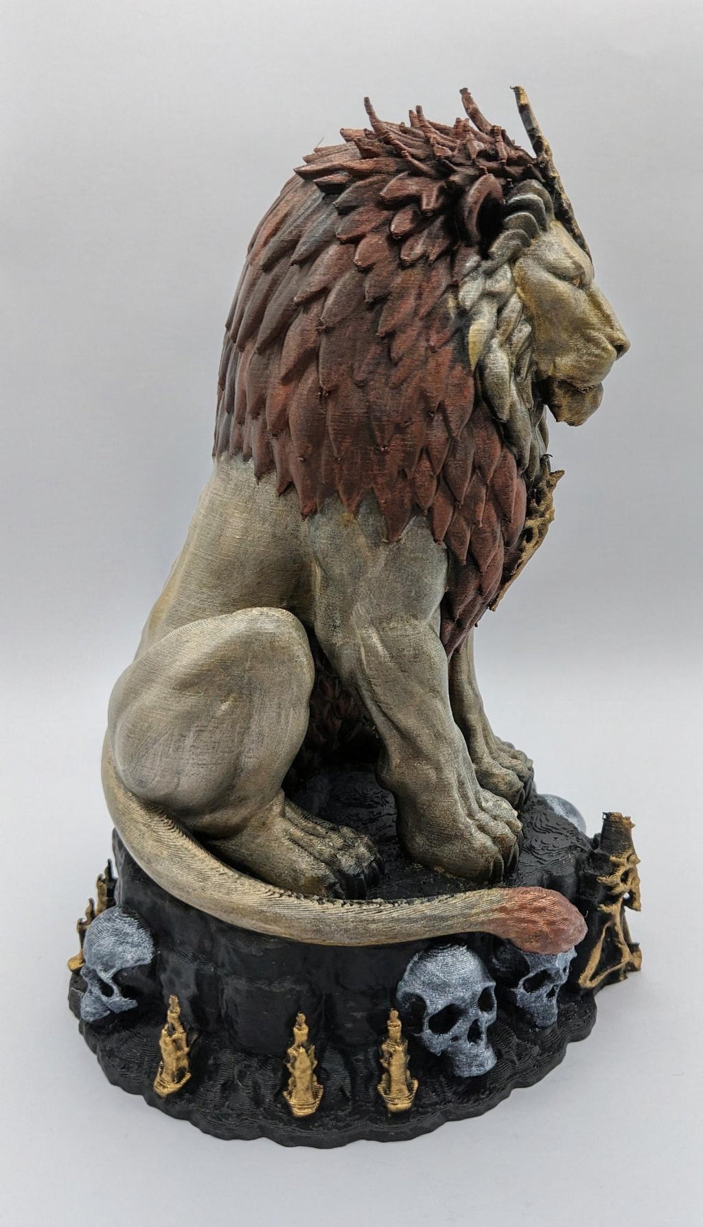 Necro Lion The King Has Arrived, hand-finished by Tonya Taylor, right view