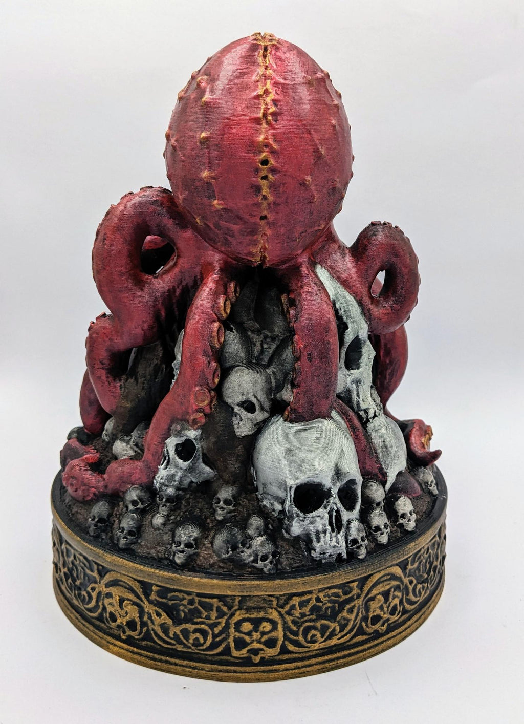 Necro Octopus Abyssal Skull Relic, hand-finished by Tonya Taylor, back view
