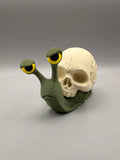Skull Snail 3D printed sculpture, front view