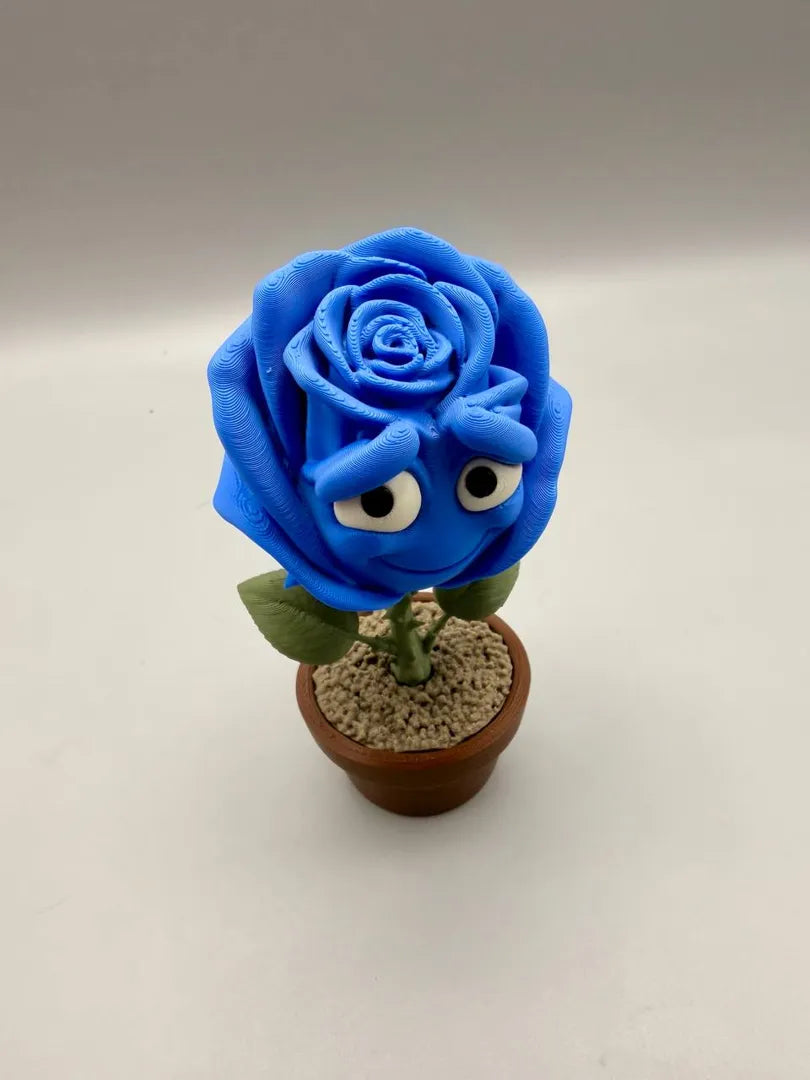 Smiling Rose sculpture, front view
