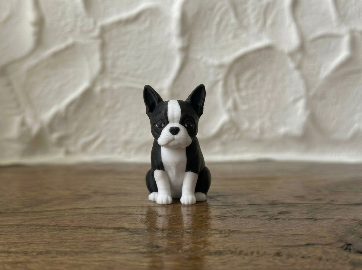 Cute Boston Terrier Figurine