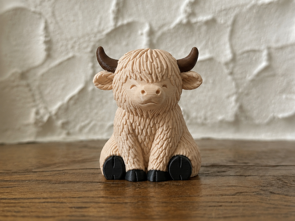 Cute Highland Cow Figurine