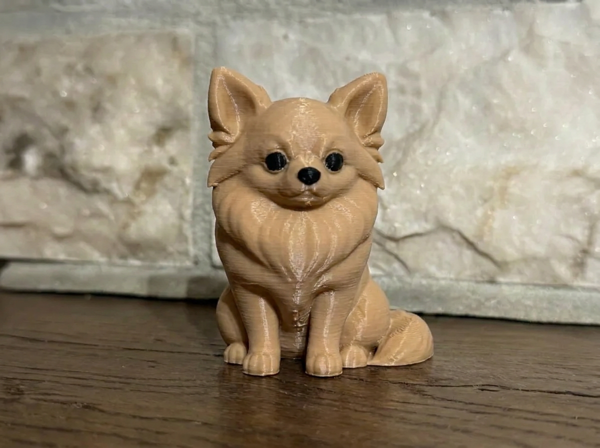 Cute Long-Haired Chihuahua Figurine