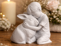 Gentle Bond Boy and Rabbit sculpture