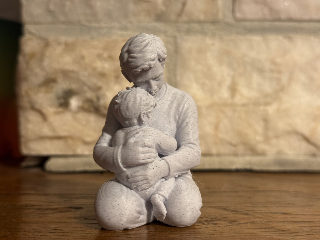 Gentle Bond Father and Son sculpture