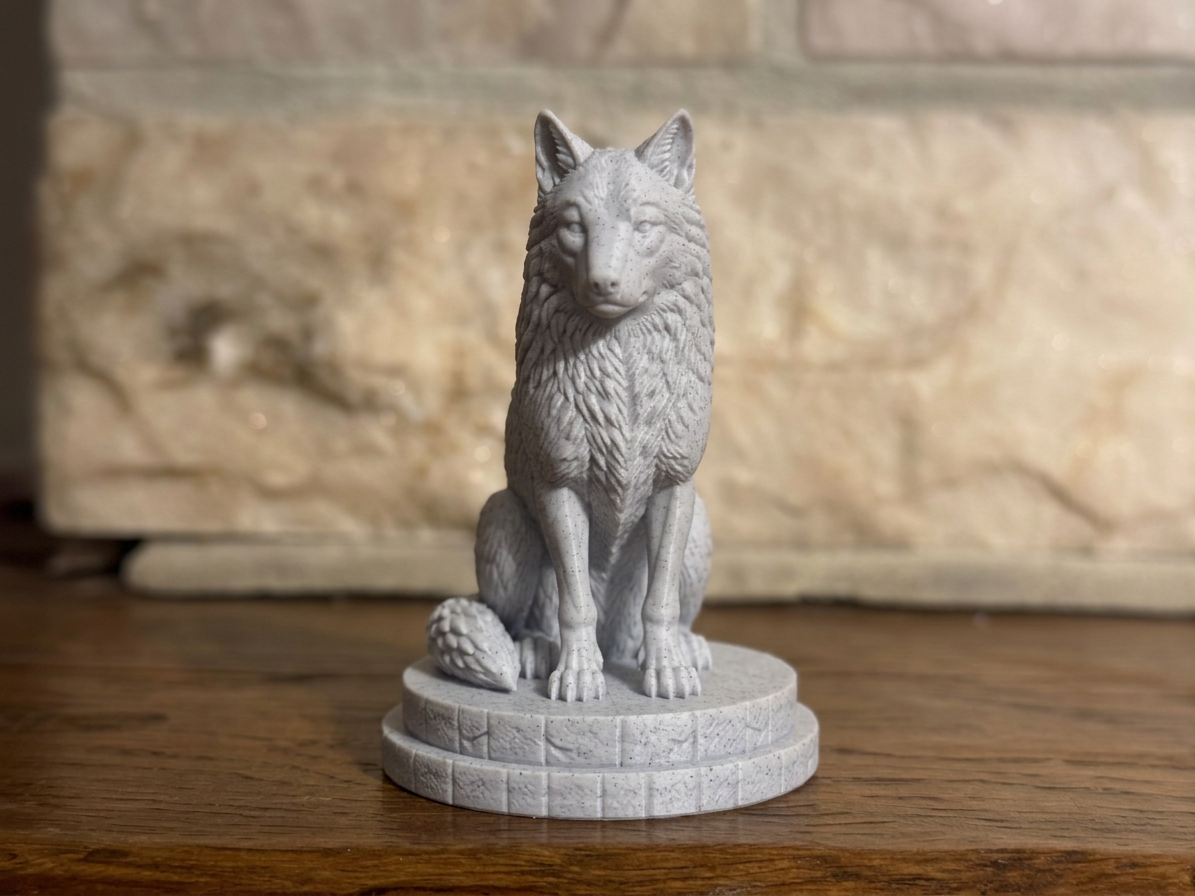 Majestic Wolf sculpture
